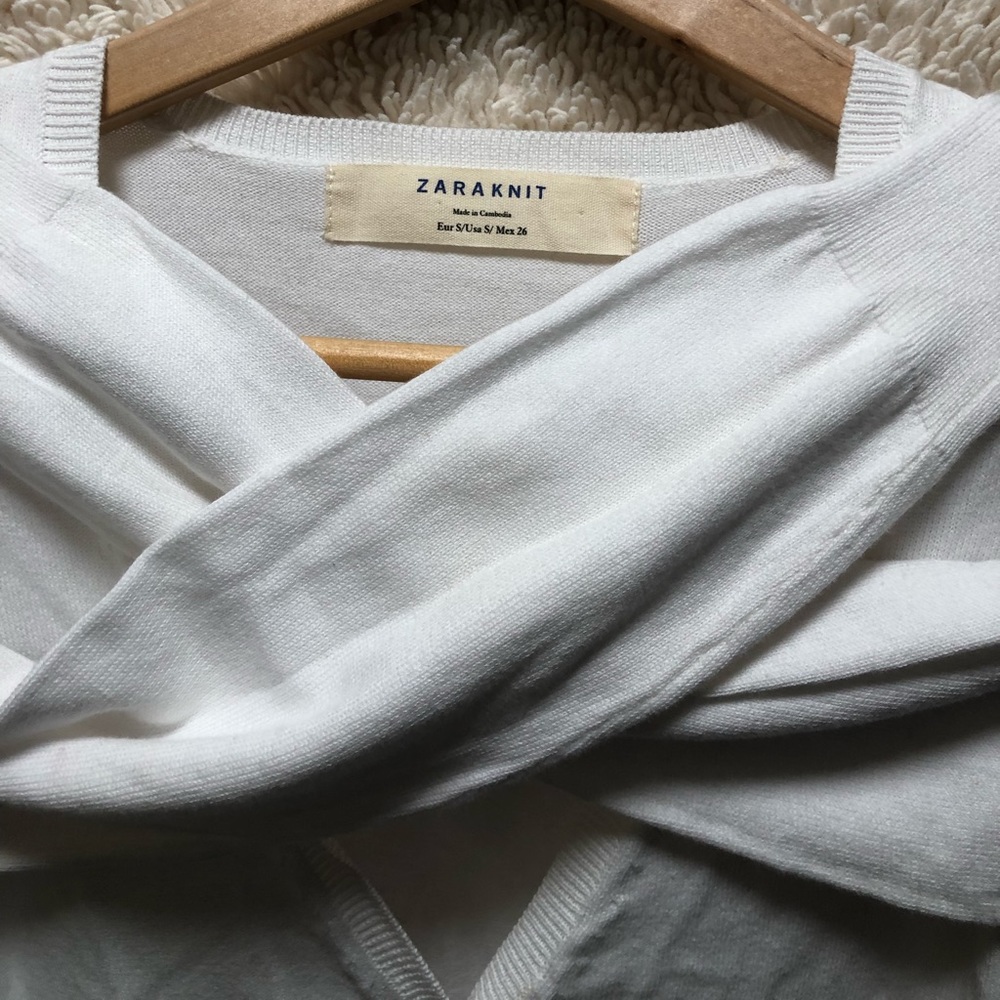 Zara knit sweater / white / small